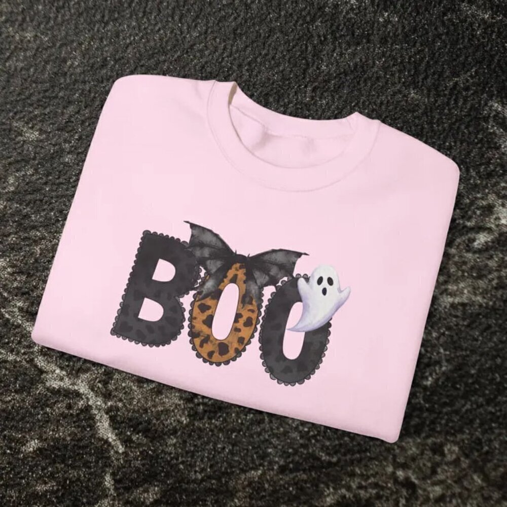Boo Halloween Cute Ghost Spooky Season Aesthetic T-Shirt